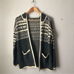 Fashion Nova wool blend open front hooded cardigan